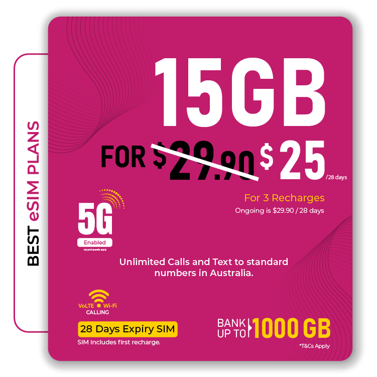 Skytel 15GB Prepaid eSIM Australia Plan